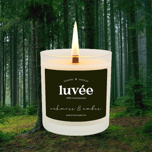 Oakmoss and Amber Wooden Wick Candle